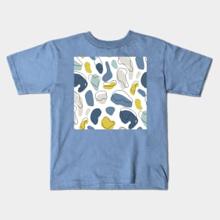 Ocean Solid Color Pebbles Kids T-Shirt